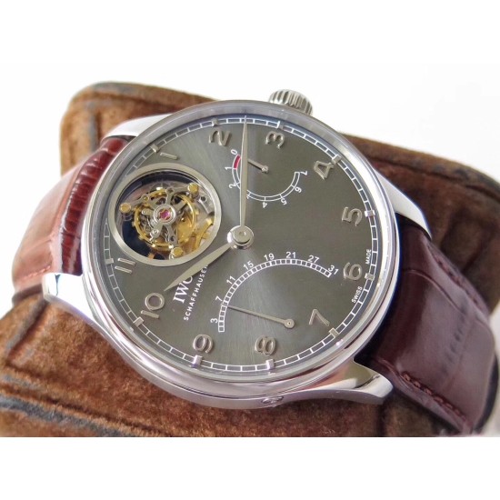 IWC-Portugieser Mystere Tourbillon 44mm SS/LE Grey Dial ZF Tourbillon