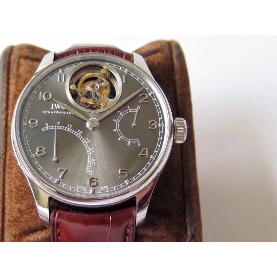 IWC-Portugieser Mystere Tourbillon 44mm SS/LE Grey Dial ZF Tourbillon