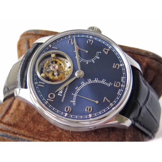 IWC-Portugieser Mystere Tourbillon 44mm SS/LE Blue Dial ZF Tourbillon