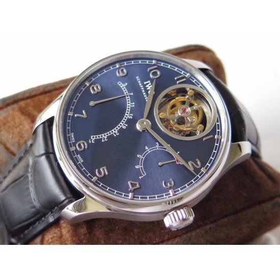 IWC-Portugieser Mystere Tourbillon 44mm SS/LE Blue Dial ZF Tourbillon