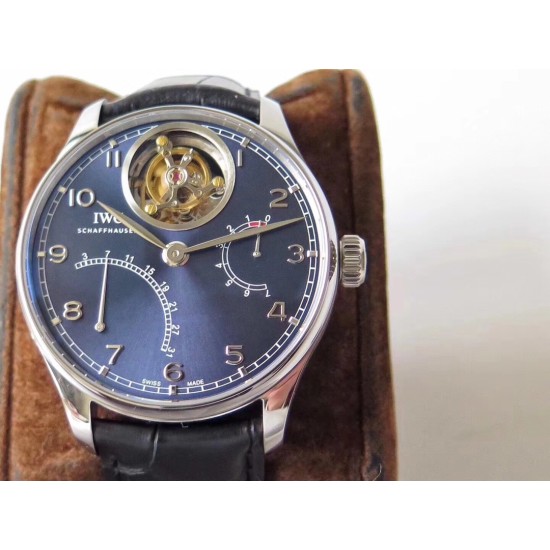 IWC-Portugieser Mystere Tourbillon 44mm SS/LE Blue Dial ZF Tourbillon