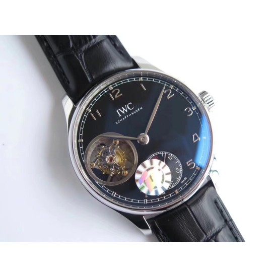 IWC-Portugieser Mystere Tourbillon 44mm SS/LE Black Dial ZF Tourbillon