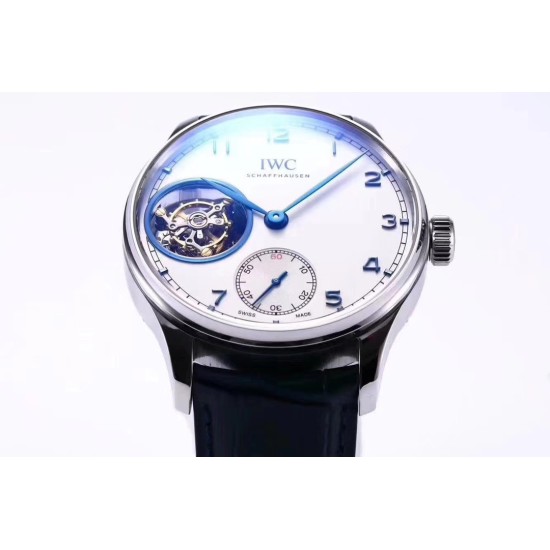 IWC-Portugieser Mystere Tourbillon 44mm SS/LE White Dial ZF Tourbillon
