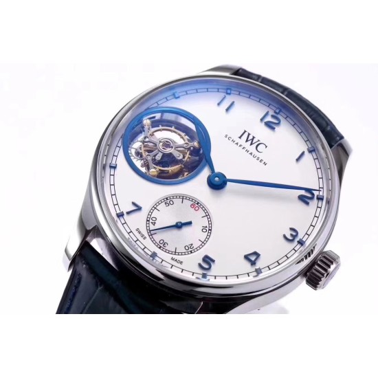 IWC-Portugieser Mystere Tourbillon 44mm SS/LE White Dial ZF Tourbillon