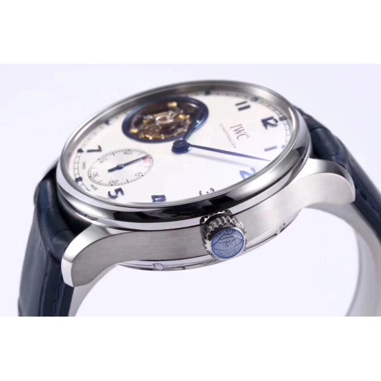 IWC-Portugieser Mystere Tourbillon 44mm SS/LE White Dial ZF Tourbillon