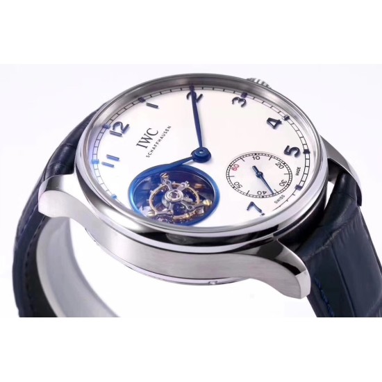 IWC-Portugieser Mystere Tourbillon 44mm SS/LE White Dial ZF Tourbillon