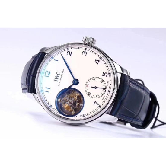 IWC-Portugieser Mystere Tourbillon 44mm SS/LE White Dial ZF Tourbillon