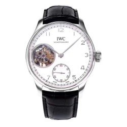 IWC-Portugieser Mystere Tourbillon 44mm SS/LE White Dial ZF Tourbillon