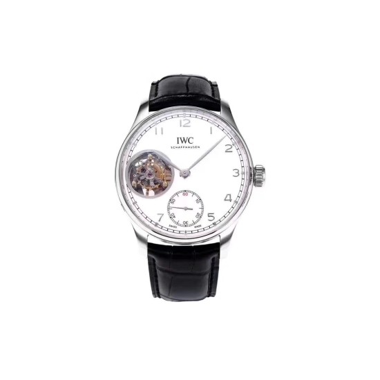 IWC-Portugieser Mystere Tourbillon 44mm SS/LE White Dial ZF Tourbillon