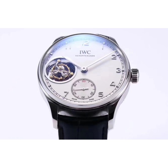 IWC-Portugieser Mystere Tourbillon 44mm SS/LE White Dial ZF Tourbillon