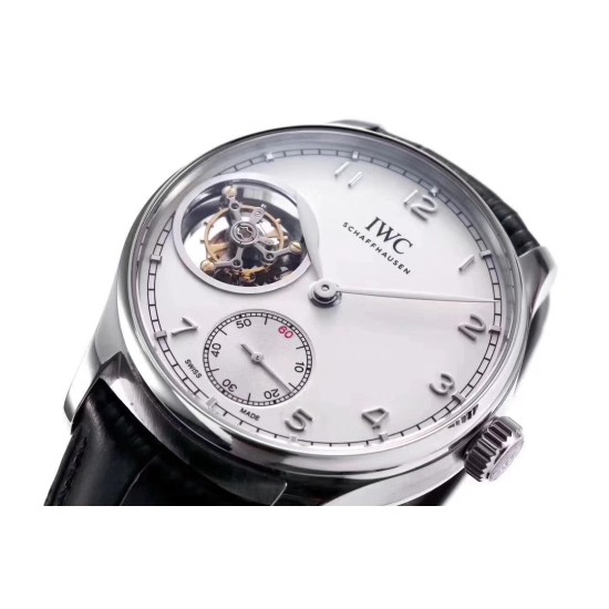 IWC-Portugieser Mystere Tourbillon 44mm SS/LE White Dial ZF Tourbillon