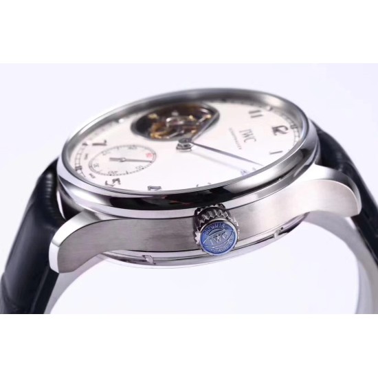 IWC-Portugieser Mystere Tourbillon 44mm SS/LE White Dial ZF Tourbillon