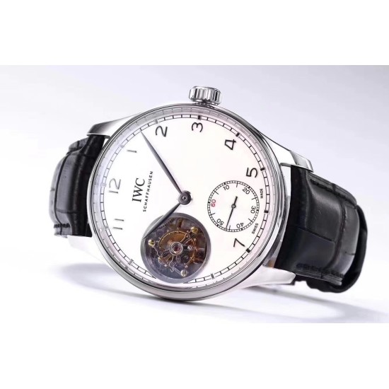 IWC-Portugieser Mystere Tourbillon 44mm SS/LE White Dial ZF Tourbillon