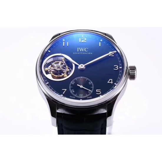 IWC-Portugieser Mystere Tourbillon 44mm SS/LE Blue Dial ZF Tourbillon