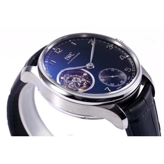 IWC-Portugieser Mystere Tourbillon 44mm SS/LE Blue Dial ZF Tourbillon