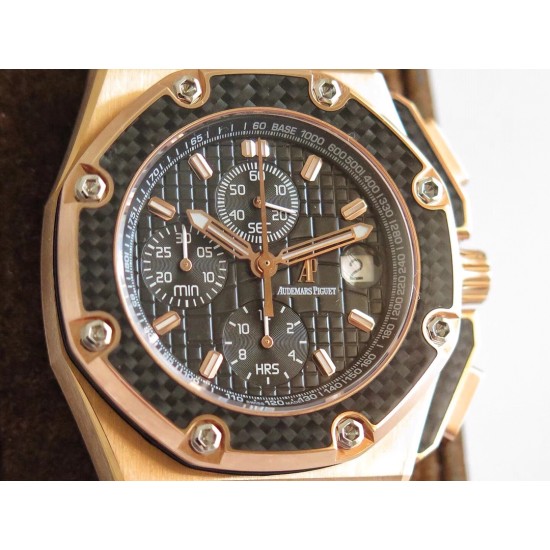 Juan Pablo Montoya Limited Ed 44mm RG/LE Black Dial JF A7750