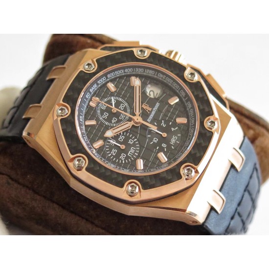 Juan Pablo Montoya Limited Ed 44mm RG/LE Black Dial JF A7750