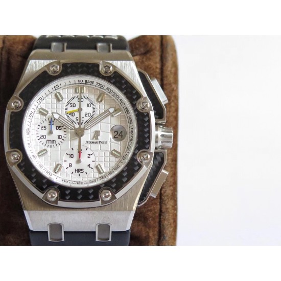 Juan Pablo Montoya Limited Ed 44mm SS/LE White Dial JF A7750