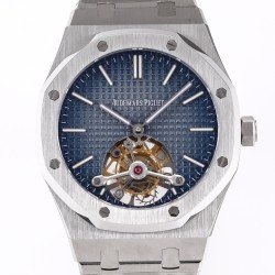 Audemars Piguet-Royal Oak Tourbillon 41mm SS/SS Blue/Stk R8F V2 Flying Tourbillon