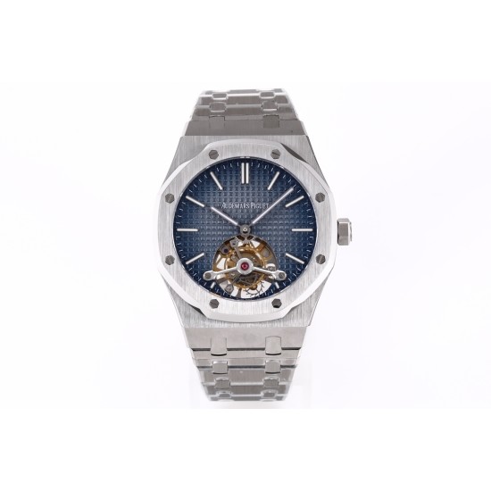 Audemars Piguet-Royal Oak Tourbillon 41mm SS/SS Blue/Stk R8F V2 Flying Tourbillon