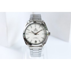  Omega-Aqua Terra 150M 34mm Ladies SS/SS Wht/R.Stk VSF A8800