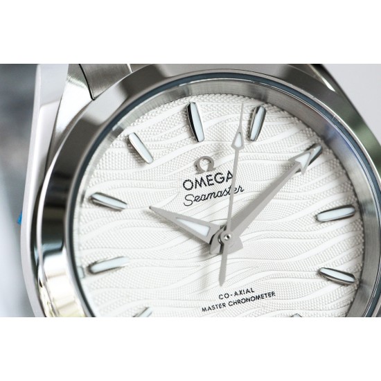  Omega-Aqua Terra 150M 34mm Ladies SS/SS Wht/R.Stk VSF A8800