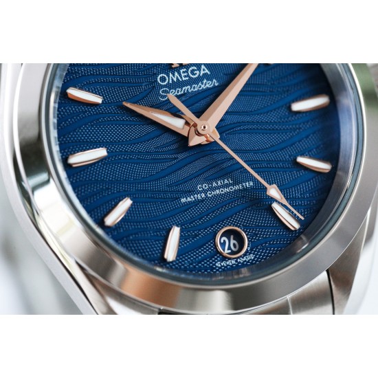  Omega-Aqua Terra 150M 34mm Ladies SS/SS Blue/R.Stk VSF A8800