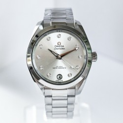  Omega-Aqua Terra 150M 34mm Ladies SS/SS S.Wht/Dm VSF A8800