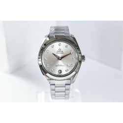  Omega-Aqua Terra 150M 34mm Ladies SS/SS S.Wht/Dm VSF A8800
