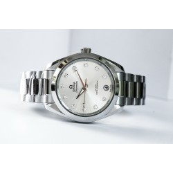  Omega-Aqua Terra 150M 34mm Ladies SS/SS S.Wht/Dm VSF A8800