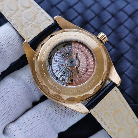 Omega-Aqua Terra 150M 43mm Worldtimer YG/LE Blue Dial VSF A8938