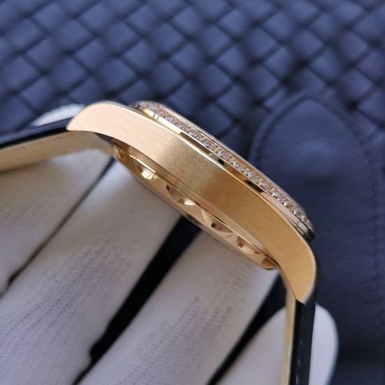 Omega-Aqua Terra 150M 43mm Worldtimer Diamonds YG/LE Blue Dial VSF A8938