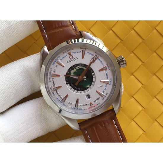 Omega-Aqua Terra 150M 43mm Worldtimer SS/LE White Dial VSF A8938