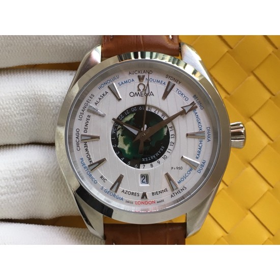 Omega-Aqua Terra 150M 43mm Worldtimer SS/LE White Dial VSF A8938