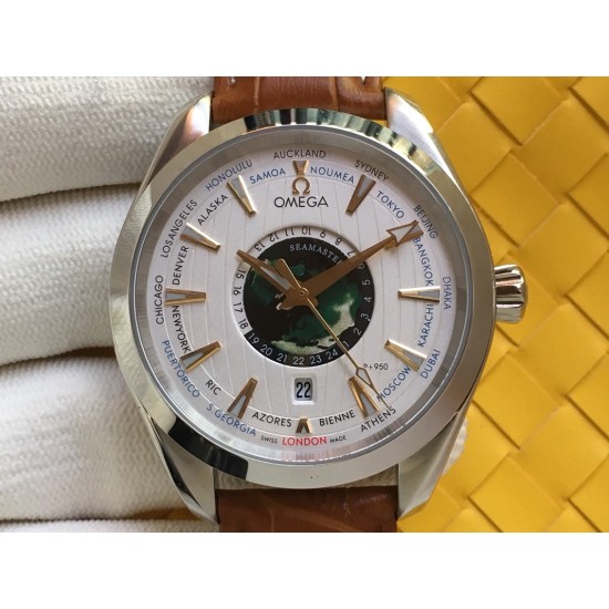 Omega-Aqua Terra 150M 43mm Worldtimer SS/LE White Dial VSF A8938