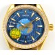Omega-Aqua Terra 150M 43mm Worldtimer Diamonds YG/LE Blue Dial GBF A8938