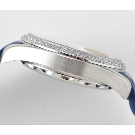 Omega-Aqua Terra 150M 43mm Worldtimer Diamonds SS/RU Blue Dial GBF A8938