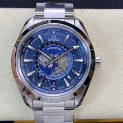 Omega-Aqua Terra 150M 43mm Worldtimer SS/SS Blue Dial VSF A8938
