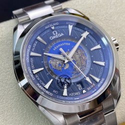 Omega-Aqua Terra 150M 43mm Worldtimer SS/SS Blue Dial VSF A8938