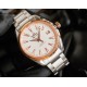 Omega-Aqua Terra 150M 41mm SS/SS Rose Gold Bezel White Dial GDF A8500