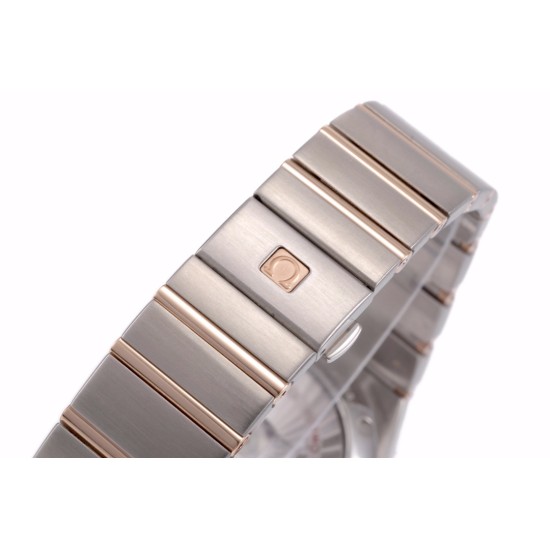 Omega-Constellation Co-Axial 38mm RG/SS White VSF Asia 8500