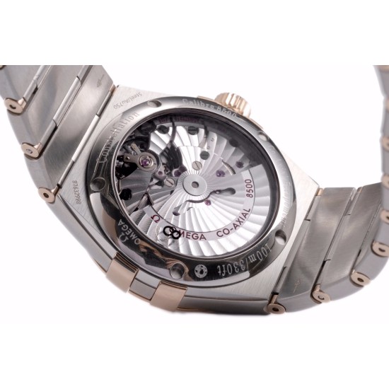 Omega-Constellation Co-Axial 38mm RG/SS White VSF Asia 8500