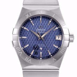Omega-Constellation Co-Axial 38mm SS/SS Blue VSF Asia 8500