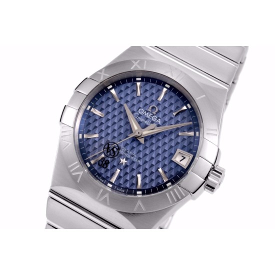 Omega-Constellation Co-Axial 38mm SS/SS Blue VSF Asia 8500