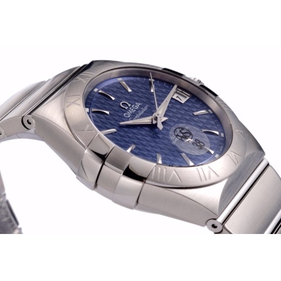 Omega-Constellation Co-Axial 38mm SS/SS Blue VSF Asia 8500