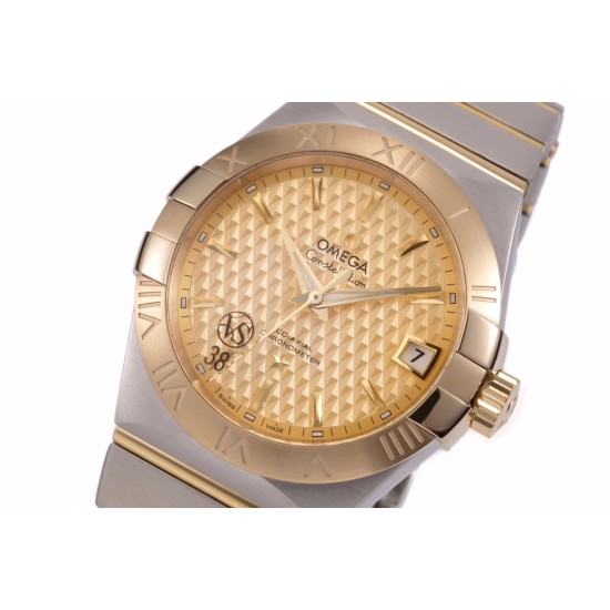 Omega-Constellation Co-Axial 38mm YG/SS Gold VSF Asia 8500