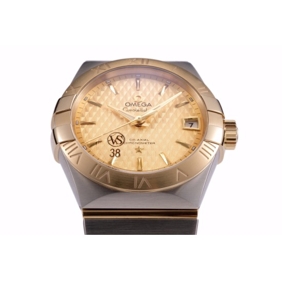  Omega-Constellation Co-Axial 38mm YG/SS Gold VSF Asia 8500