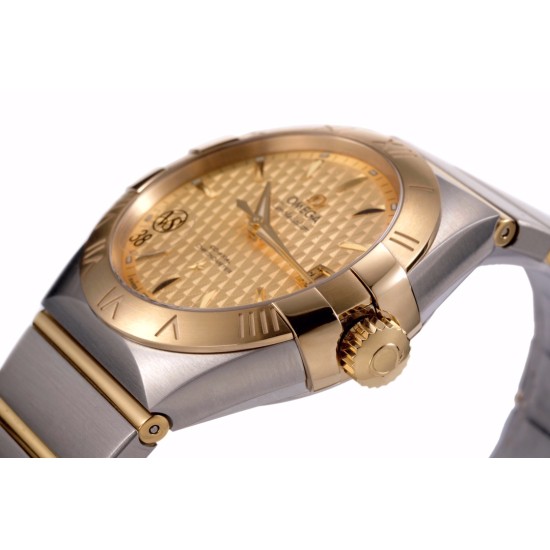  Omega-Constellation Co-Axial 38mm YG/SS Gold VSF Asia 8500
