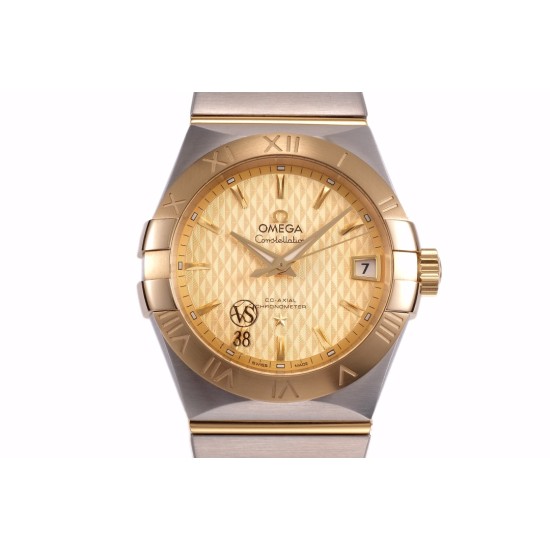  Omega-Constellation Co-Axial 38mm YG/SS Gold VSF Asia 8500