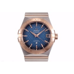  Omega-Constellation Co-Axial 38mm RG/SS Blue VSF Asia 8500